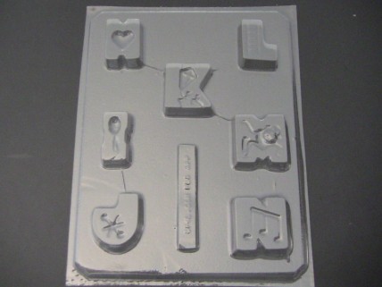 8017 Letters H-N Blocks Chocolate Candy Mold